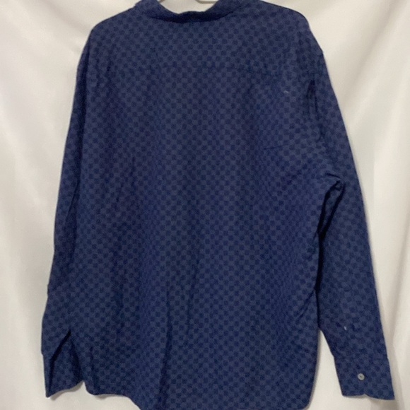 UNTUCKIT MENS SIZE XXXL BLUE GEO SMALL SQUARES Casual Button Down Shirt CLEAN - Picture 12 of 12